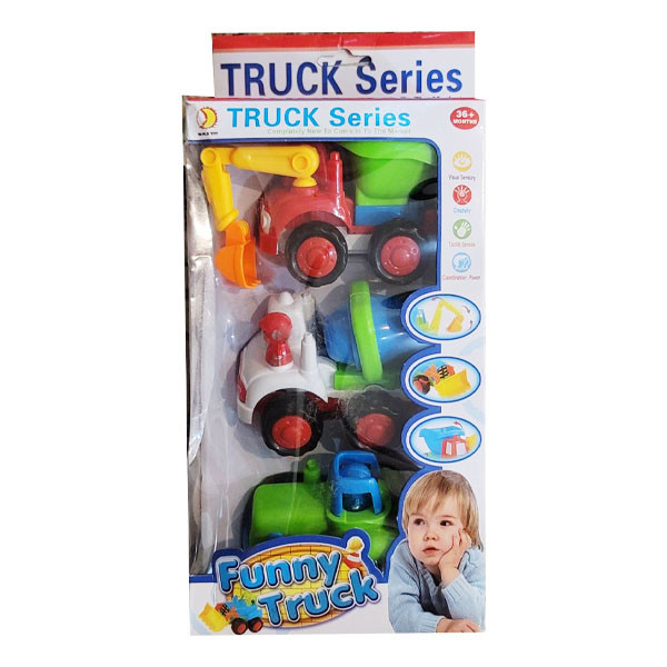 ماشین بازی مدل FUNNY TRUCK بسته 3 عددی
