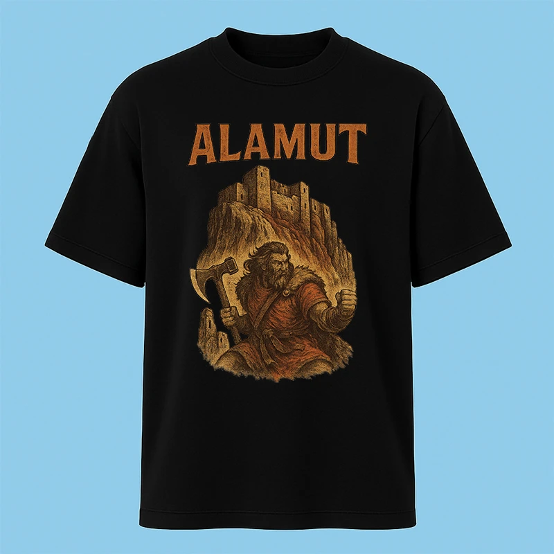 تی‌شرت آستین کوتاه مردانه مدل ایران  قلعه الموت کد c3