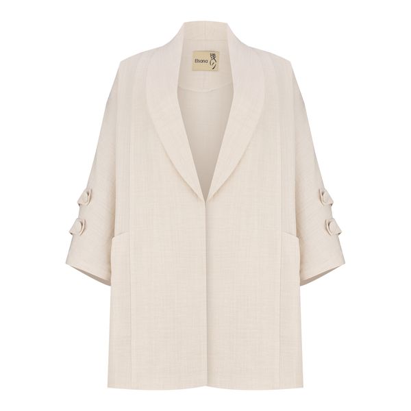 مانتو زنانه السانا کد 222079 رنگ کرم