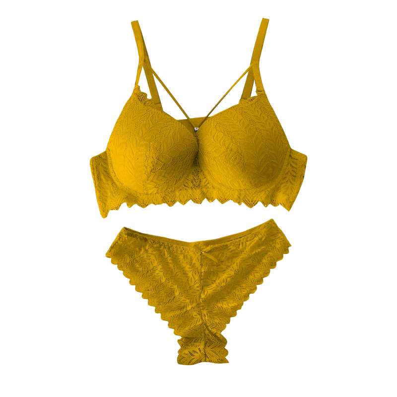 ست شورت و سوتین زنانه مدل گیپور اسفنجی جکدار فنردار هارنس دار