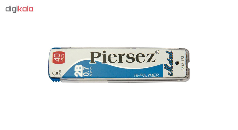 نوک مداد نوکی 2B پییرسز کد PZB0129 مدل متال قطر 0.7 میلی متر بسته 6 عددی