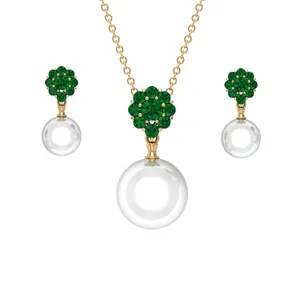 نیم ست طلا 18 عیار زنانه قیراط طرح فلاور کد GH1770