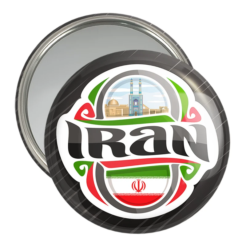 آینه جیبی خندالو مدل پرچم ایران  کد 20509