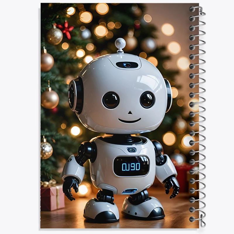 دفتر شطرنجی 50 برگ خندالو طرح ربات بامزه کد F8453