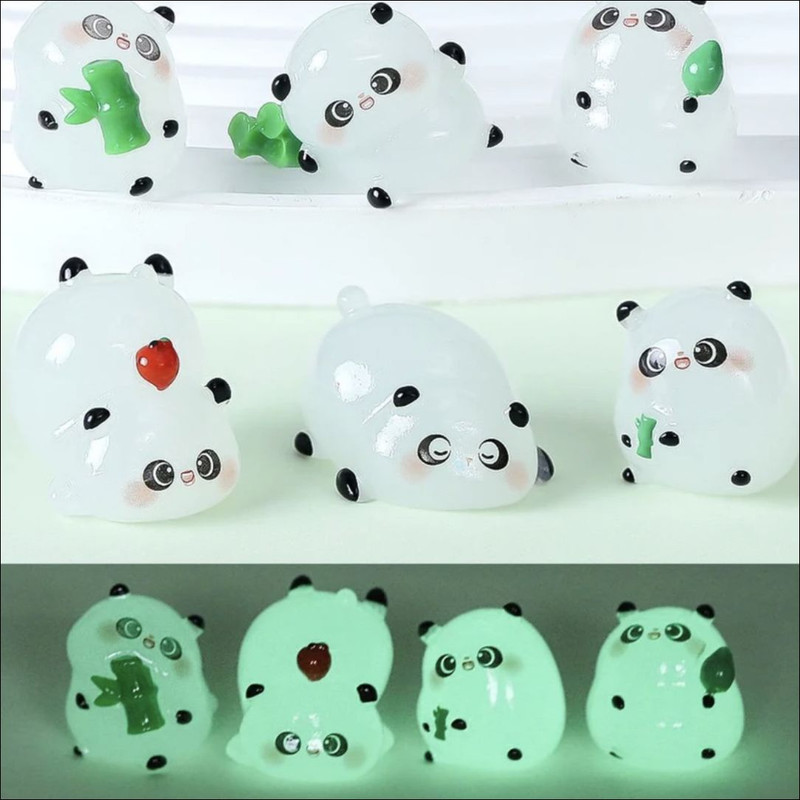 مجسمه مدل شب تاب طرح پاندا بسته ۶ عددی