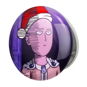 آینه جیبی خندالو طرح سایتاما انیمه مرد تک مشتی One Punch Man مدل تاشو کد 11403 