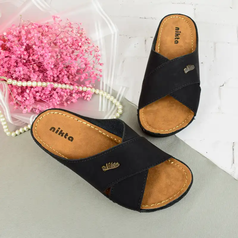 دمپایی زنانه نیکتا مدل طبی جیر BK.ALL.4031