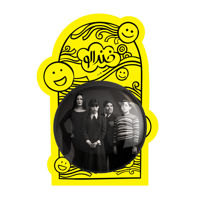 آینه جیبی خندالو طرح خانواده آدامز ونزدی Wednesday مدل تاشو کد 22043