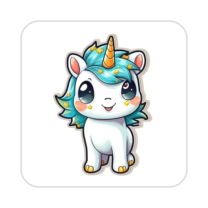 زیر لیوانی کاکتی طرح اسب تک شاخ و یونیکورن مدل mp32794