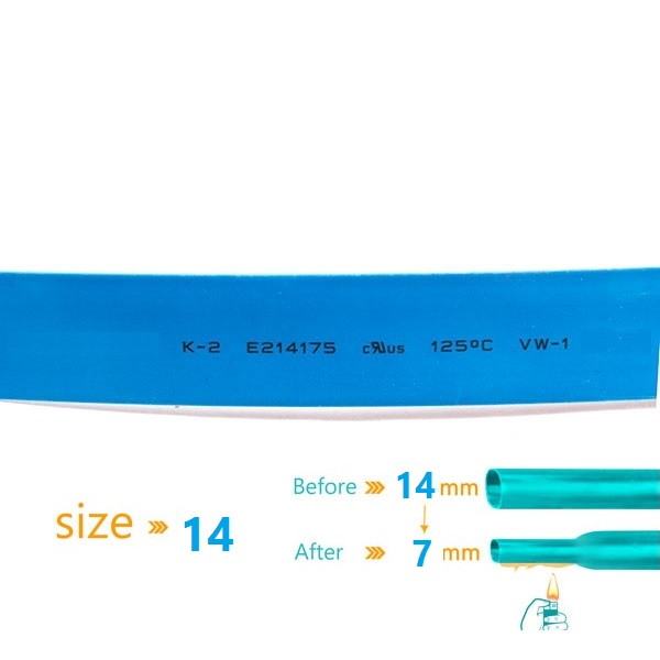 وارنیش حرارتی وو ار مدل BLUU-14mm طول 1 متر وارنیش حرارتی وو ار مدل BLUU-14mm طول 1 متر