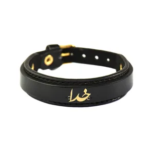 دستبند طلا 18 عیار مردانه فرشته طرح خدا کد UBCHL0005-0019