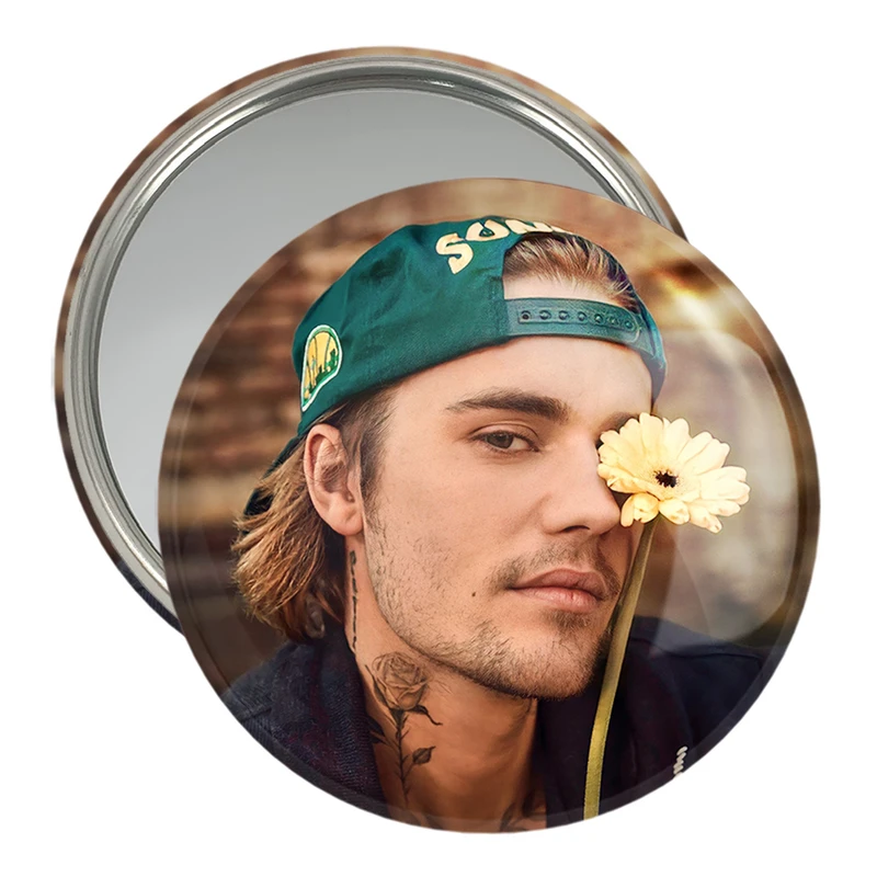 آینه جیبی خندالو مدل جاستین بیبر Justin Bieber  کد 19032