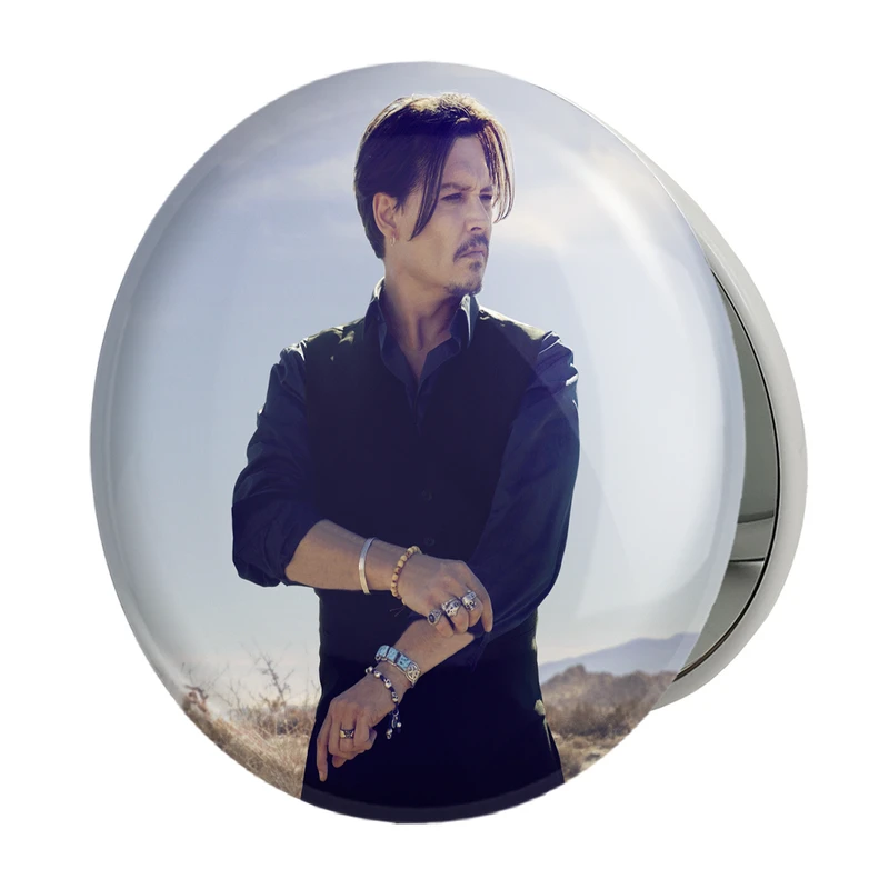 آینه جیبی خندالو طرح جانی دپ Johnny Depp مدل تاشو کد 3294 