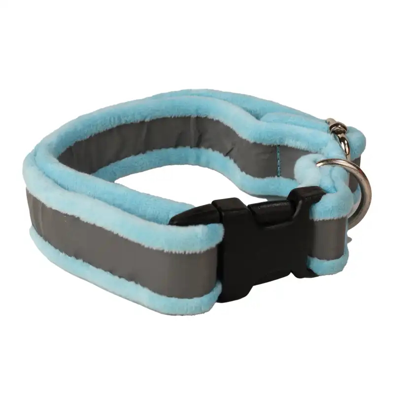 قلاده کتفی و گردنی و بند قلاده سگ طرح مخملی مدل شبرنگی کد m013