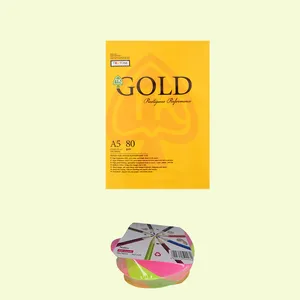 کاغذ A5 گلد کد 80 بسته 500 عددی به همراه کاغذ یادداشت