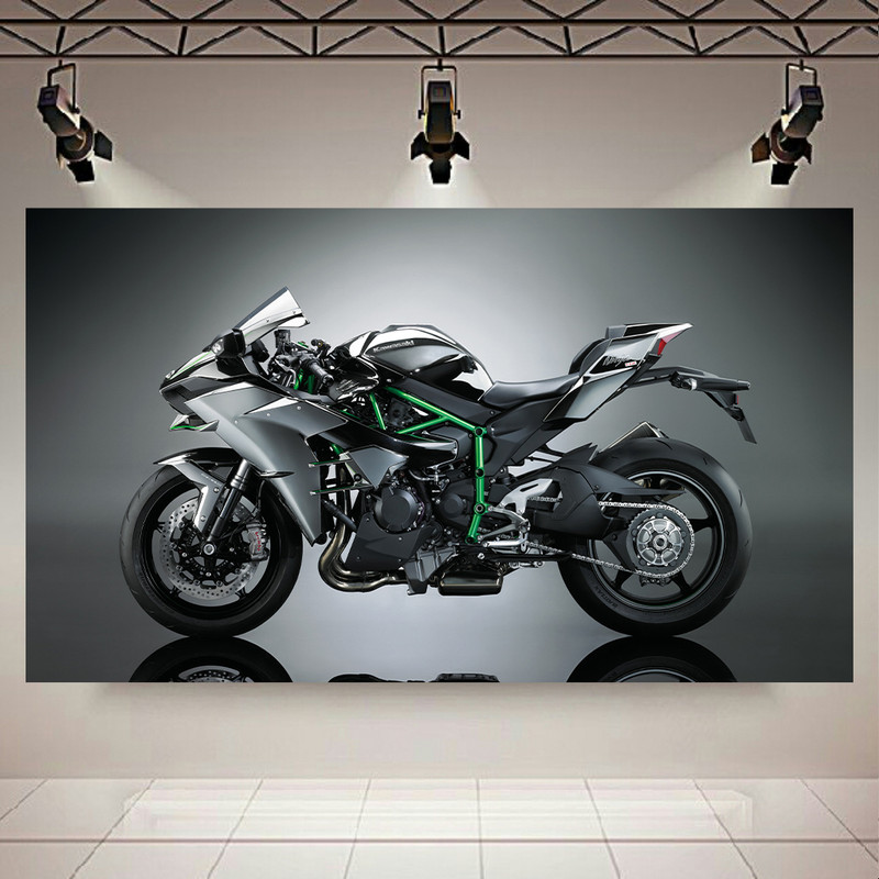 تابلو شاسی طرح موتور مدل Kawasaki Ninja H2 کد AR6390