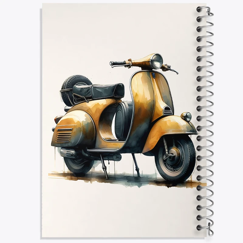 دفتر ژورنال نویسی 50 برگ خندالو مدل نقطه ای طرح موتور سیکلت کد F6203