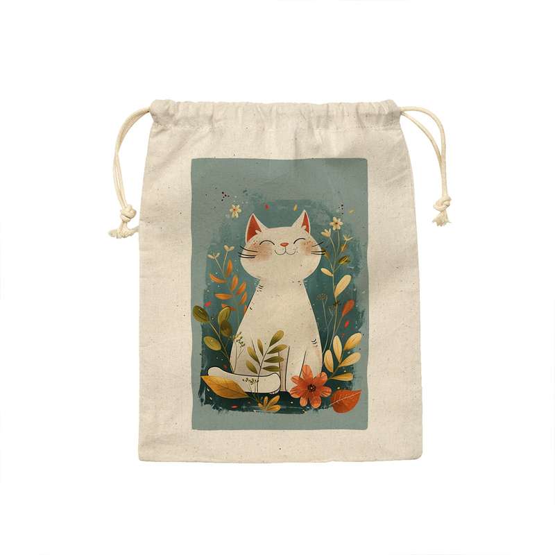 کیسه نان و سبزی ترمه طراحان ایده مدل گربه خوشحال کد strm1070 - M