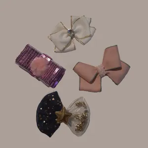 گیره مو دخترانه مدل NN280 مجموعه 4 عددی