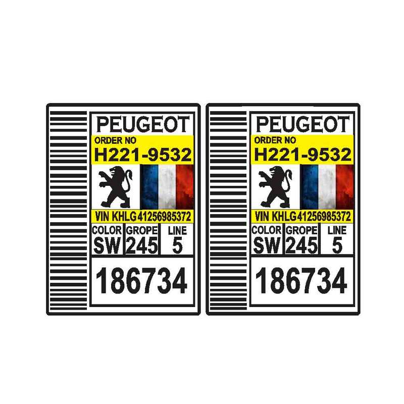 برچسب بدنه خودرو کد 135AZ 09مناسب برای پژو بسته دو عددی