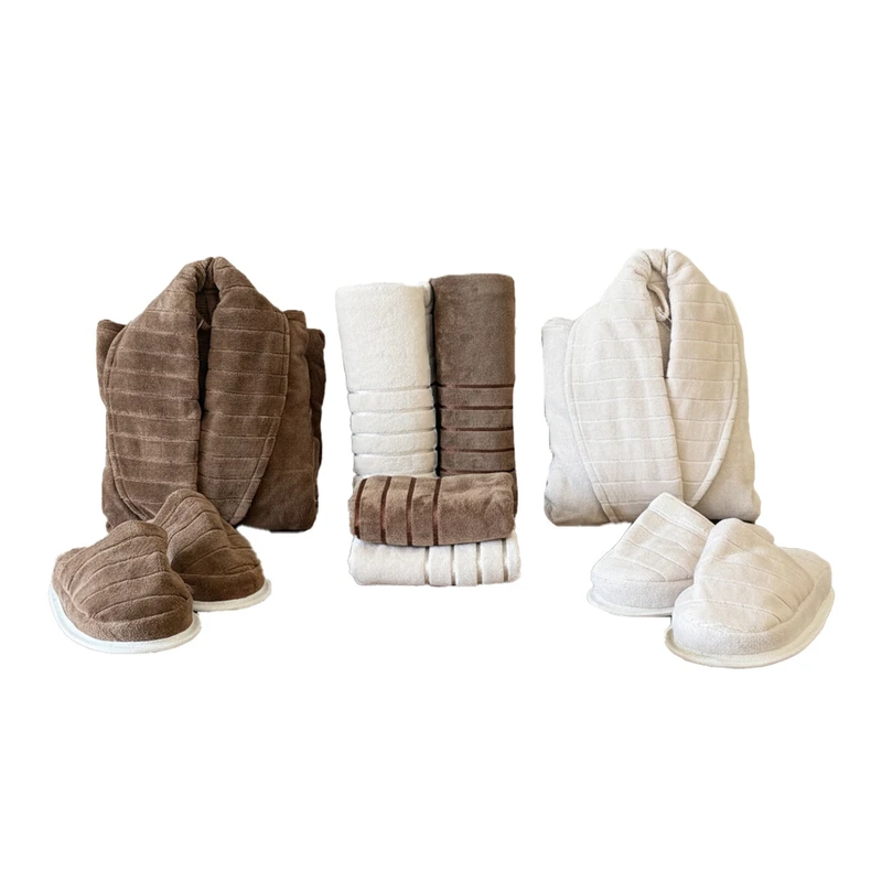 سرویس حوله پالتویی 8 تکه مدل بونی