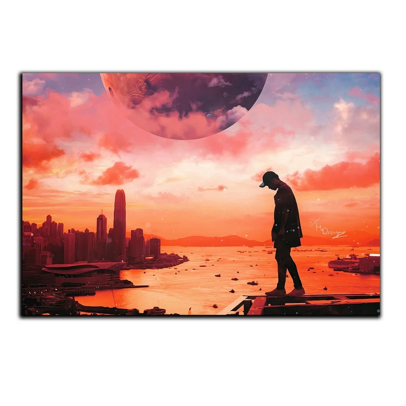 تابلو شاسی بکلیت طرح گرافیکی رودخانه و خورشید مدل SH-S5547