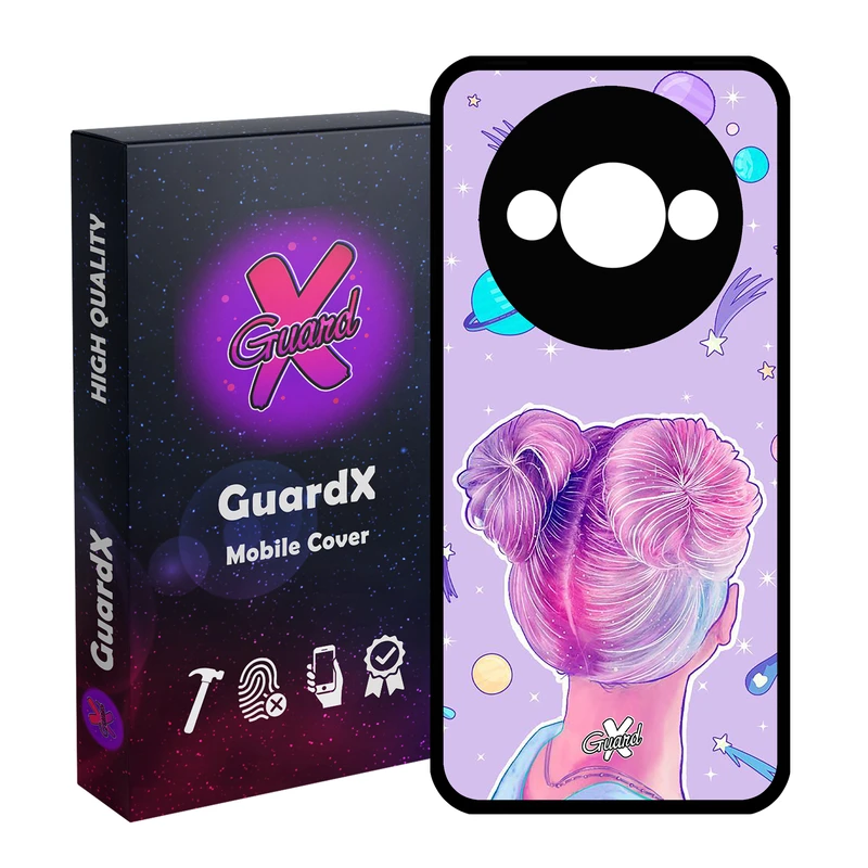 کاور گارد ایکس طرح Girl مدل قاب Glass10112 مناسب برای گوشی موبایل شیائومی Redmi A3 4G/ A3X 4G/ Poco C61