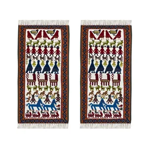 گلیم دستبافت  یک متری مدل شیدا کد 9889 بسته 2 عددی