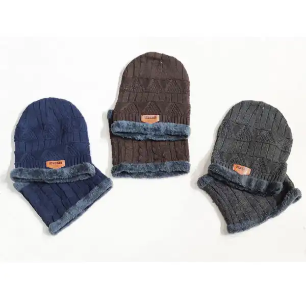 ست کلاه و شال گردن بافتنی مدل 20