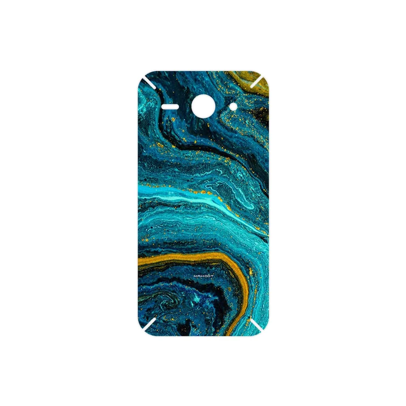 برچسب پوششی ماهوت مدل Turquoise marblewith golden streaks مناسب برای گوشی موبایل هوآوی Ascend Y530