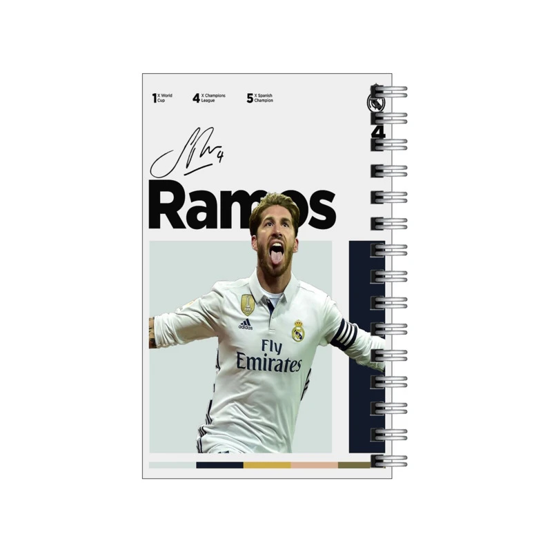 دفترچه یادداشت 50 برگ طرح فوتبالیست راموس مدل to do list کد 3515017