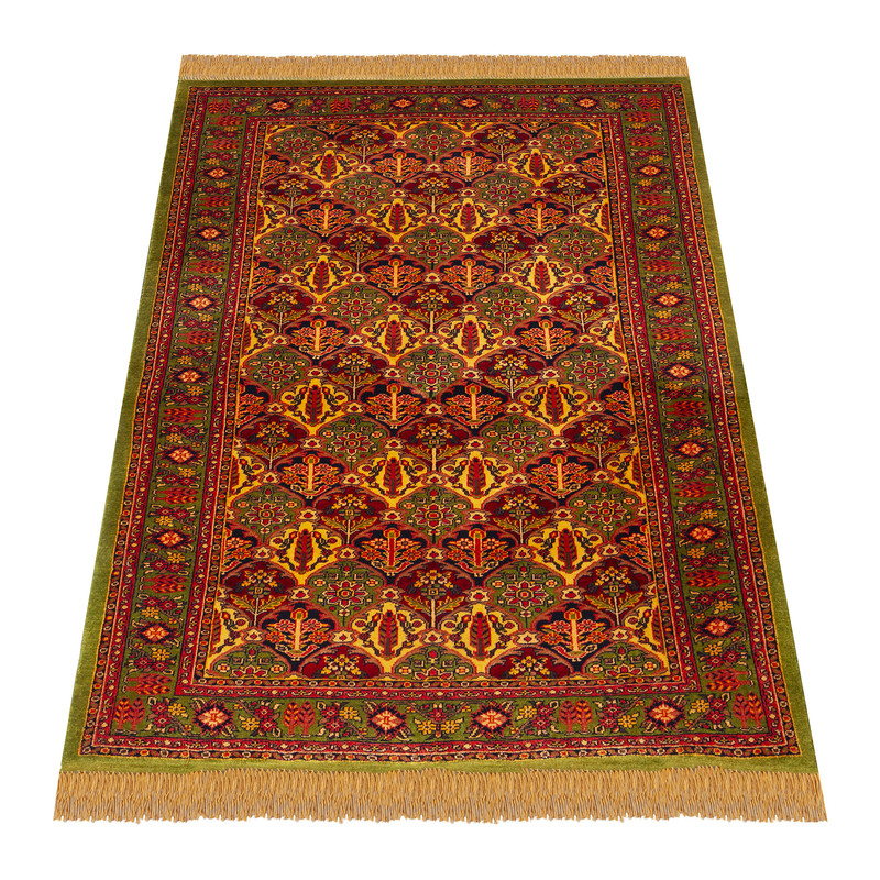 فرش دستبافت دومتری طرح خشتی مدل H116