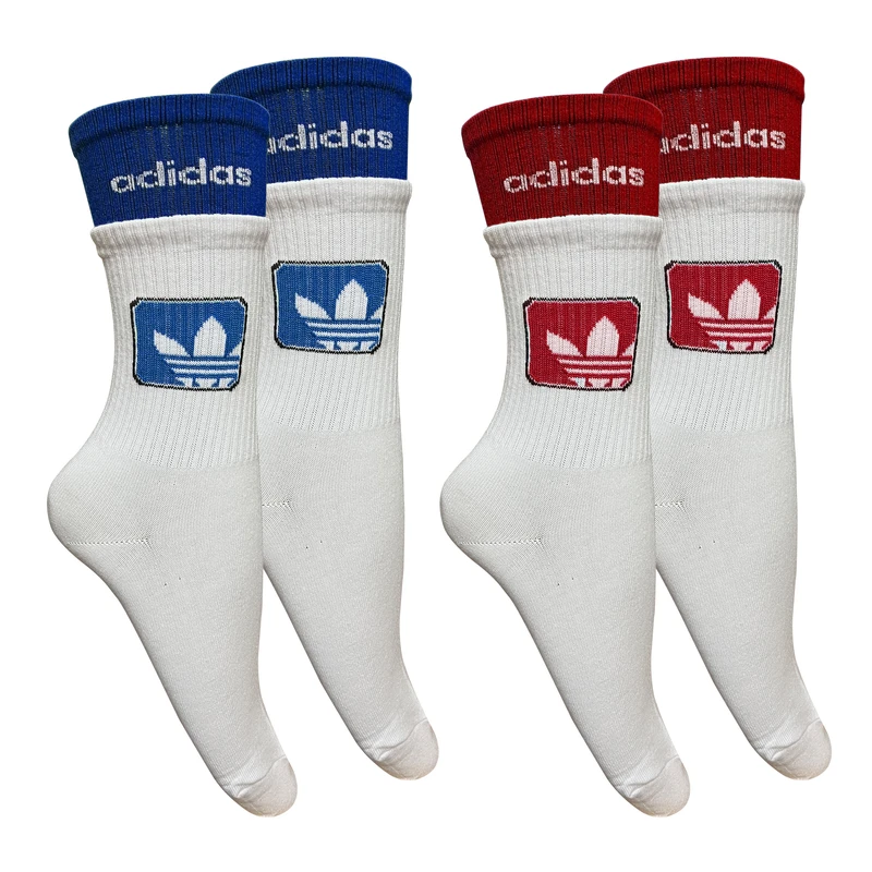 جوراب ورزشی ساق بلند مردانه مدل پنبه دوکش اسپرت ABGH مجموعه 2 عددی