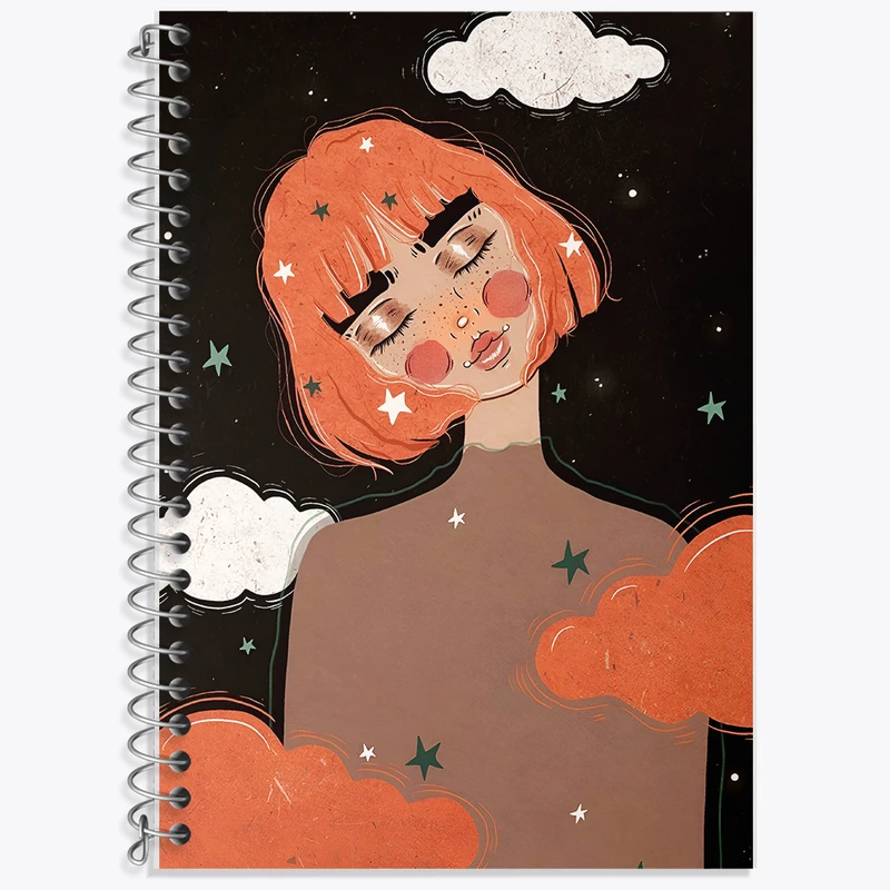 دفتر زبان 50 برگ خندالو مدل سه خط طرح دخترانه کد F7424