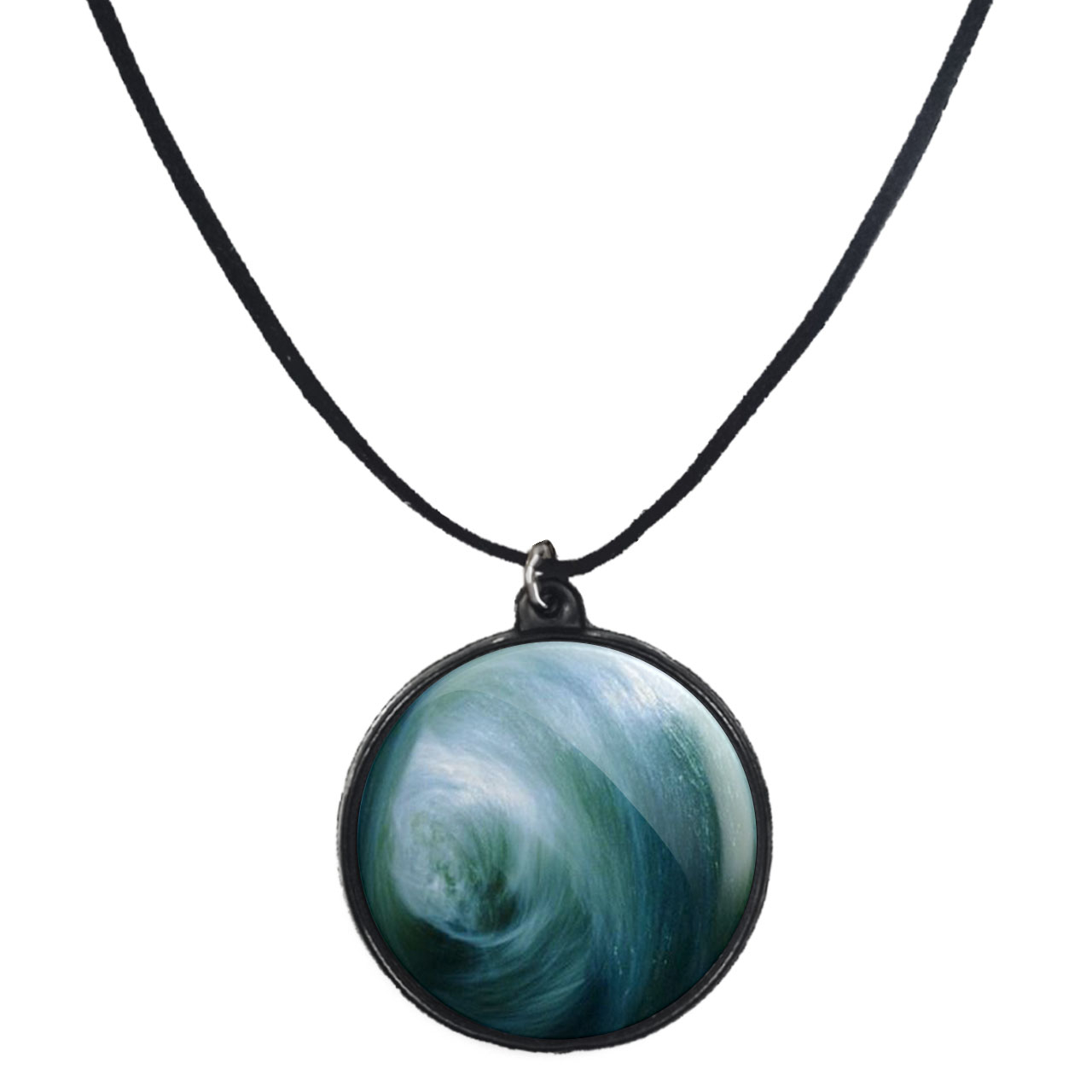 گردنبند پرمانه طرح سیاه چاله ها کد pmb.25872 مدل دو طرفه