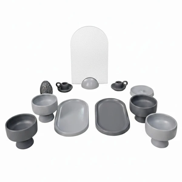 مجموعه ظروف هفت سین 12 پارچه مدل مدرن مینیمال نوروزی کد 07