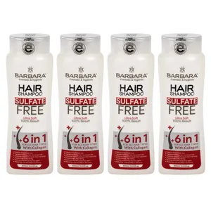 شامپو مو باربارا مدل Ultra Soft حجم 400 میلی لیتر مجموعه 4 عددی