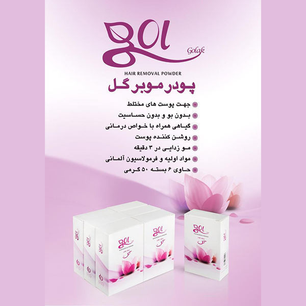 پودر موبر گل مدل Re2 وزن 50 گرم مجموعه 6 عددی