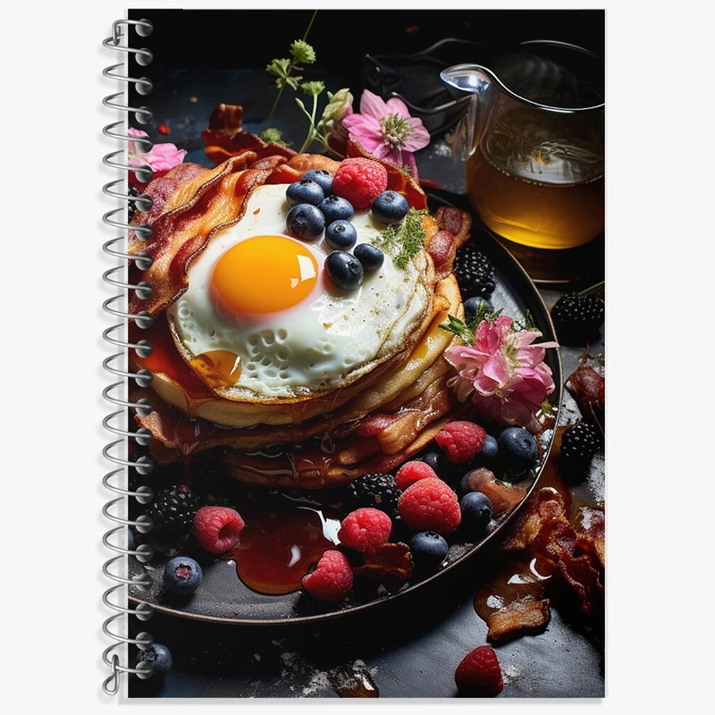 دفتر زبان 50 برگ خندالو مدل سه خط طرح پنکیک کد F446