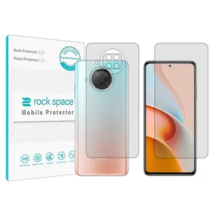 Rockspace transparent screen protector HyGEL model suitable for Xiaomi Redmi Note 9 Pro 5G mobile phone with back protector
