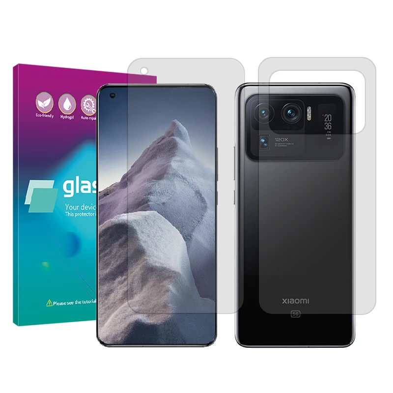محافظ صفحه نمایش شفاف گلس پرو مدل Resistant مناسب برای گوشی موبایل شیائومی Mi 11 Ultra به همراه محافظ پشت گوشی