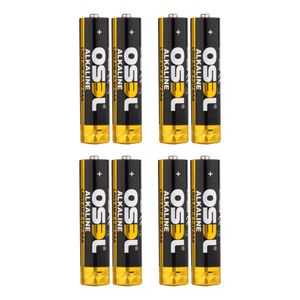 باتری نیم قلمی اوسل مدل Alkaline LR03 AM-4 بسته ۸ عددی