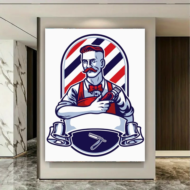  پوستر طرح آرایشگاه مردانه مدل ارایشگر حرفه ایی کد BK23901