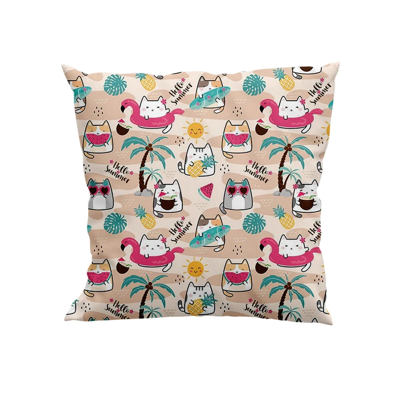 کوسن پاد آفرین مدل اوقات تابستانی گربه ها کد DKK415