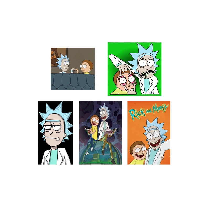 مگنت سهیلا جایروندی طرح ریک و مورتی کد wmg33 مجموعه 5 دعددی