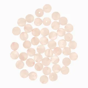 مهره دستبند مدل سنگ رُز کوارتز 8mm بسته 45 عددی