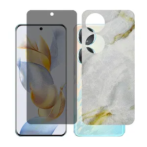 Glass together model privacy screen protector suitable for Honor 90 mobile phone with back cover sticker