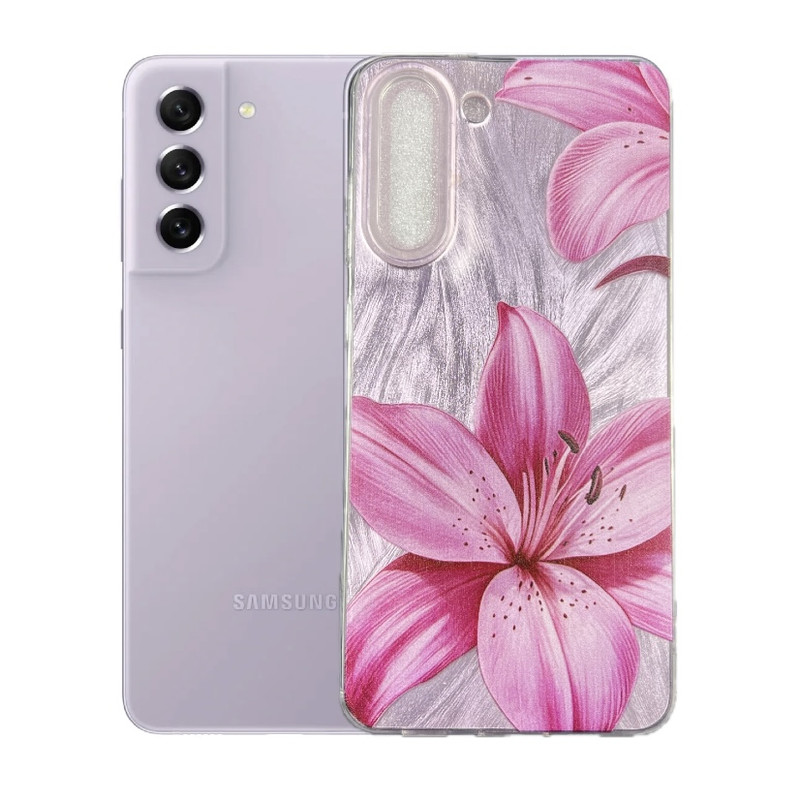 کاور طرح گل لیلیوم مناسب برای گوشی موبایل سامسونگ Galaxy S21 FE