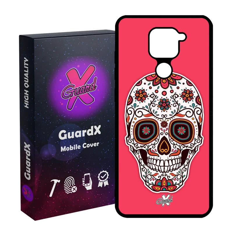 کاور گارد ایکس طرح Skull مدل Glass10116 مناسب برای گوشی موبایل شیائومی Redmi Note 9