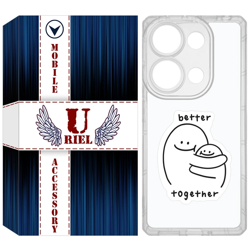 کاور یوریل مدل Clear کد 90 طرح Together مناسب برای گوشی موبایل شیائومی Redmi Note 14S / Note 13 Pro 4G / Poco M6 Pro 4G